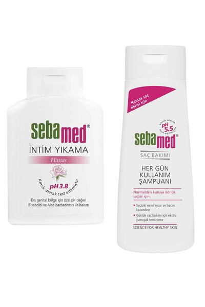 Sebamed Genital Bölge Yıkama Jeli 200 Ml + Şampuan Hergün Kullanım 200 Ml