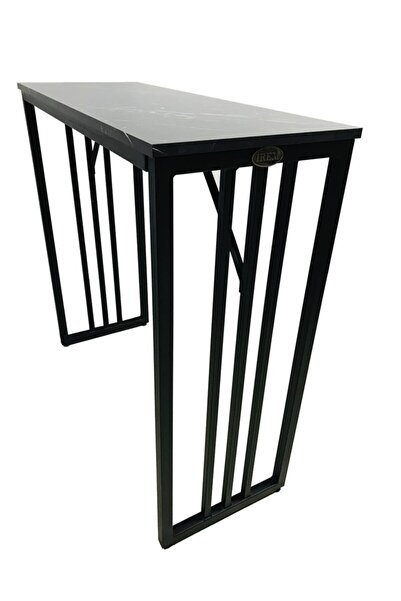 İREM Bar Tipi Masa Bar Masası Metal Ayaklı Masa Siyah