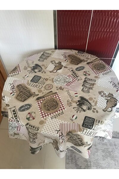 FANTASTIC مفرش طاولة من القماش الزيتي PVC دائري