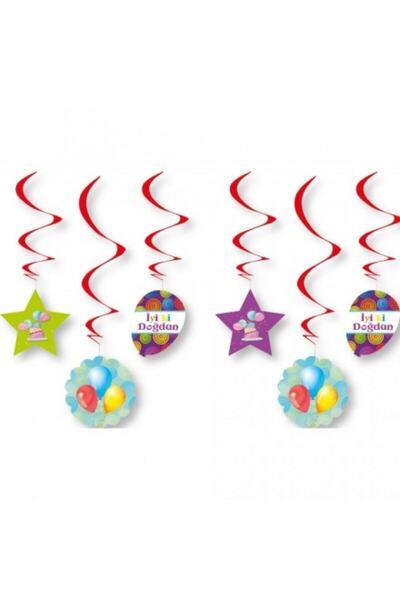 kidspartim 6 bucăți de decorațiuni de tavan pentru ziua de naștere