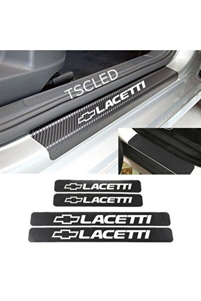 TSC ملصق حماية عتبة الباب من الكربون لسيارة شيفروليه لاكيتي (مجموعة من 4)