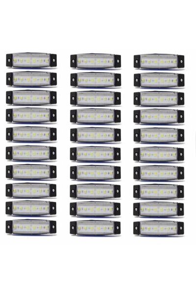 CRN 30 Adet Yan Işaret Lambası 6 Ledli Beyaz 24 Volt