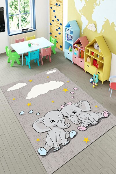 RugViva Kaymaz Tabanlı Makinede Yıkanabilir Çocuk Halısı Kd120