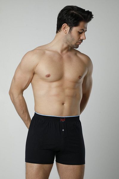 Hmd Ανδρικά σλιπ μπόξερ 305 Model Navy Blue - Σετ 3, Βαμβάκι και Lycra, Λεπτομέρεια με κουμπιά