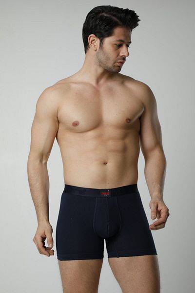 Hmd Ανδρικό μπόξερ 3 τεμαχίων Navy Blue Cotton Lycra