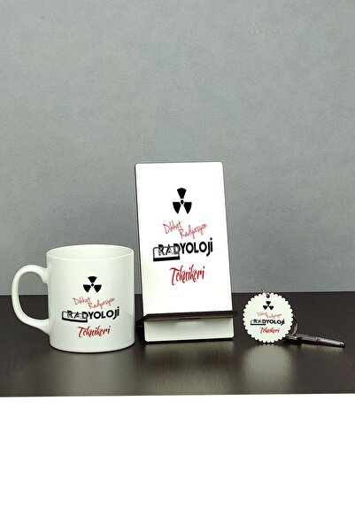 Hediyelen Radyoloji Teknikeri Üçlü Set (kupa + Telefon Standı + Anahtarlık)