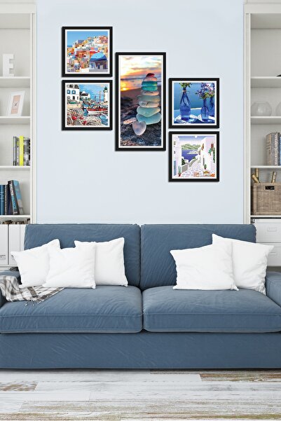 Cadran Collage Style 5 Parçalı Mdf Tablo Atf211