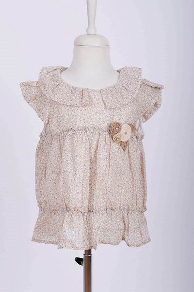 Capps Baby Girl Floral Patterned Dress Hat Set