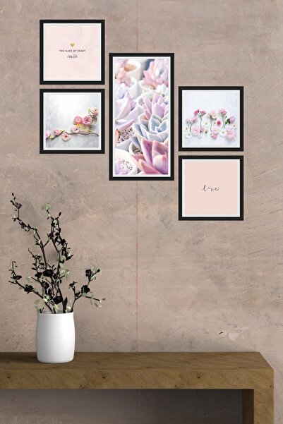 Cadran Collage Style 5 Parçalı Mdf Tablo Atf257