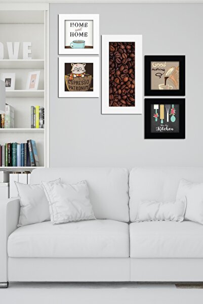 Cadran Collage Style 5 Parçalı Mdf Tablo Atf214