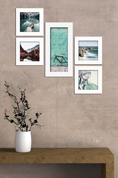 Cadran Collage Style 5 Parçalı Mdf Tablo Atf290