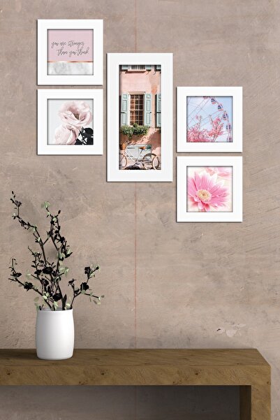 Cadran Collage Style 5 Parçalı Mdf Tablo Atf289