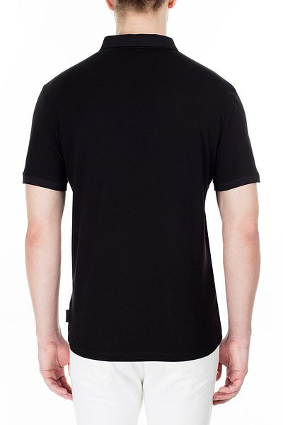 Armani Exchange Ανδρικό μπλουζάκι μαύρο πόλο γιακά 8nzf80 Z8h4z 1200