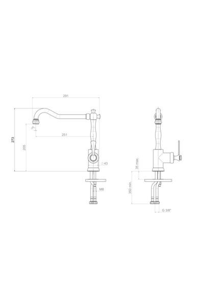 NSK Imera Sink Faucet Gold
