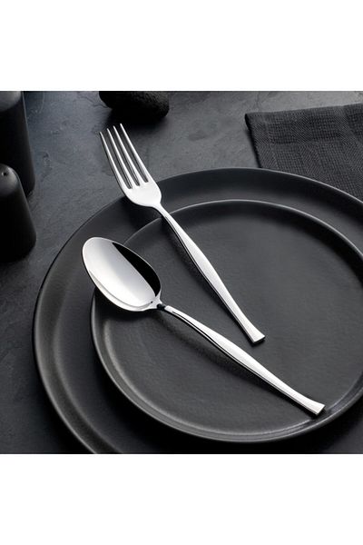 Nehir Elegant Simple 30 Piece Fork Spoon Set Without Knife