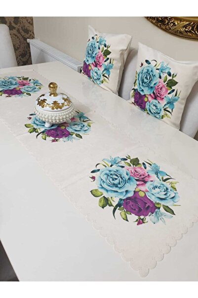 Körfez Kırlent Ören Gül Çiçek Model 3 Lü Takım & Yumuşak Ve Kaliteli Kalın Döşemelik Tok Tuşe Koltuk Kumaş