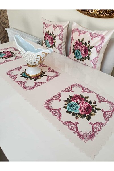 Körfez Kırlent Asos Çiçek Model 3 Lü Takım & Yumuşak Ve Kaliteli Kalın Döşemelik Tok Tuşe Koltuk Kumaş