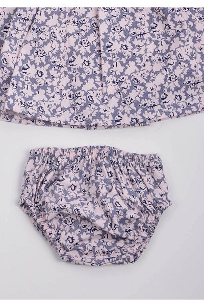Capps Baby Girl Floral Patterned Dress Pantyhose Set