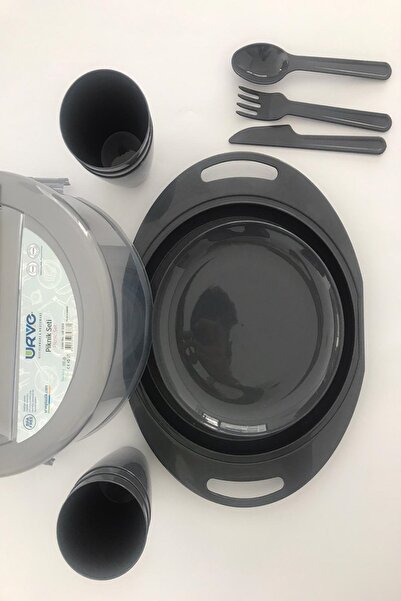 URVE 31 Parça Urve Gri Piknik Seti