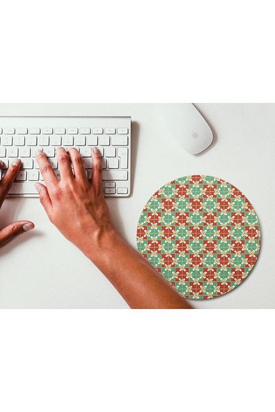 WuW Mouse Pad rotund cu model de flori