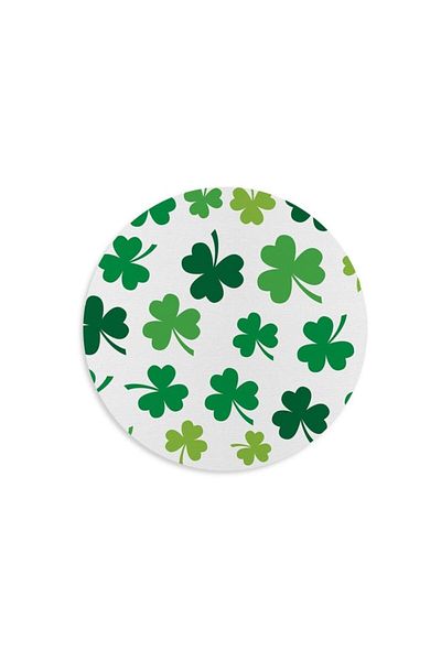 WuW Mouse Pad rotund cu frunze de trifoi