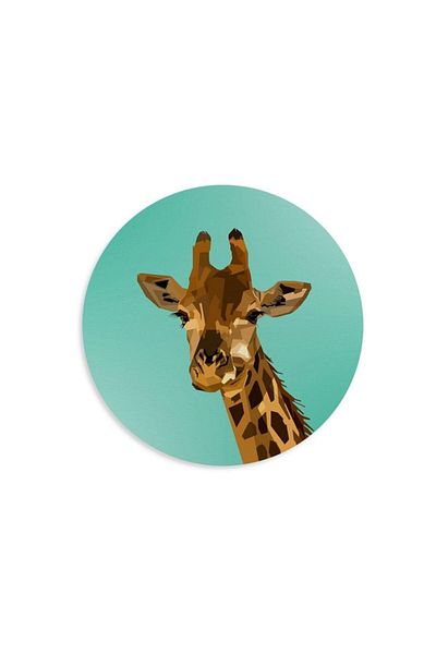 WuW Mouse Pad rotund cu cap de girafă