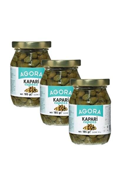 Agora Kapari Cam Konserve 185 Gr (3'lü Paket) Cam Konserve Kapari 185 Gr (3'l...