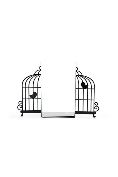 Simge Yapı Dekorasyon Decorative Metal Book Holder with Bird Cage Figure Book Support