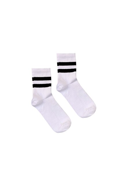 Socks Stations Unisex 6-Piece Colorful Double Line Tennis Socks