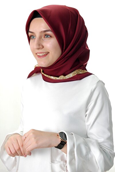 Aker Sport Tivil Bordo Renkli Eşarp