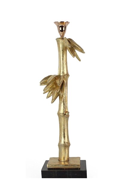 Yenkur Home Bamboo Altın Renk Mumluk