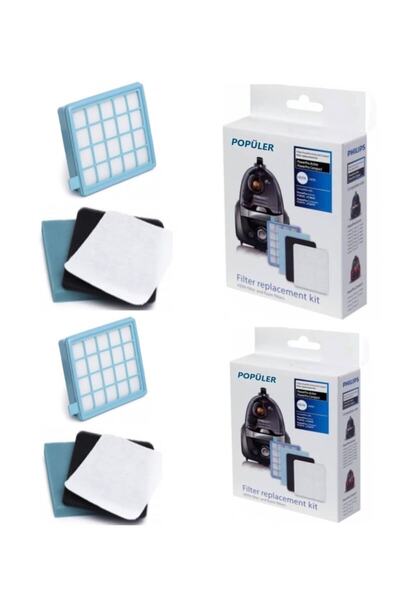 Popüler Set de filtre Philips FC 8633 Powerpro Active Hepa compatibil cu 2 cutii