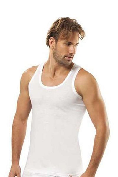 Berrak Set of 6 1020 Men's Tank Top White Size S 100% Cotton