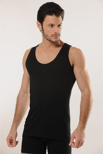 Hmd Men's Black Cotton Strappy Tank & Comfortable Texture