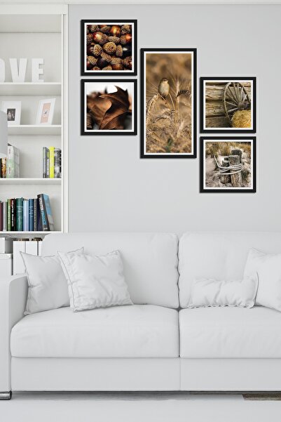 Cadran Collage Style 5 Parçalı Mdf Tablo Atf210