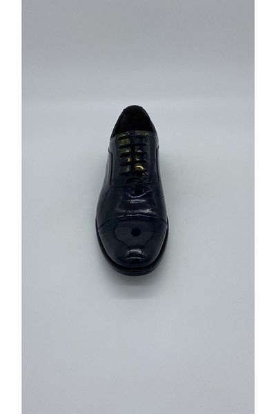 Erko Men's Navy Blue Patent Leather Shoes 019