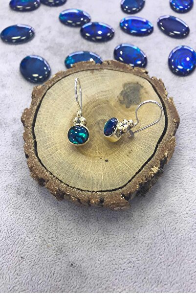 NSA SILVER Okyanus Sedefi Taşlı Gümüş Küpe 925 Ayar