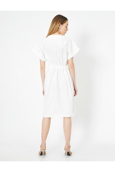 Koton Γυναικείο φόρεμα με λαιμόκοψη V