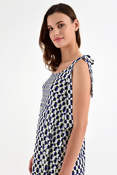 Laranor Γυναικείο φόρεμα με μοτίβο-1 με μοτίβο ώμου 20L6839