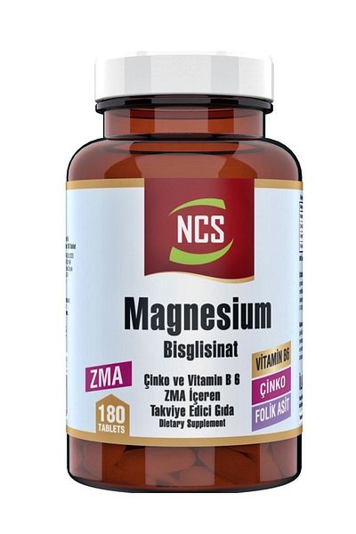 NCS Zma 180 Tablets - Zinc, Folic Acid and Vitamin B 6 Magnesium Bisglicinate