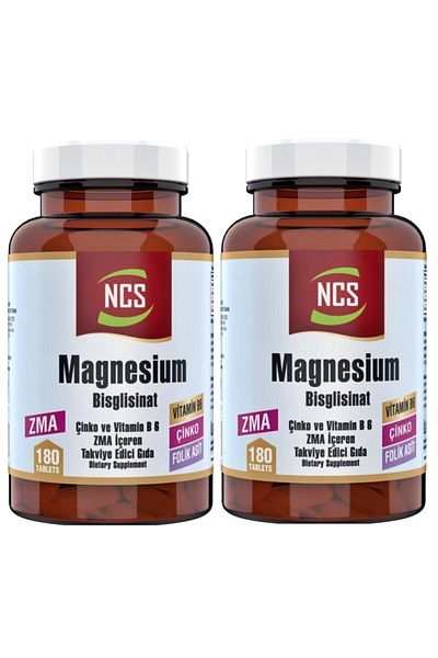 NCS Zma 180 Tablets Zinc Folic Acid Vitamin B 6 Magnesium Bisglicinate 2 Pieces