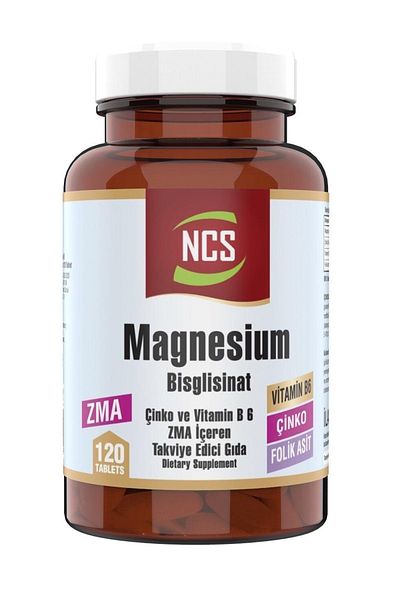 NCS Zma 120 Tablets - Zinc, Folic Acid and Vitamin B 6 Magnesium Bisglicinate