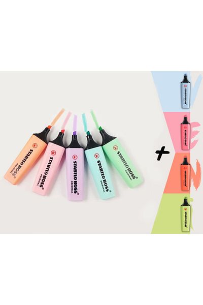 Stabilo 4 New Pastels + 5 Pastel Colors Set of 9