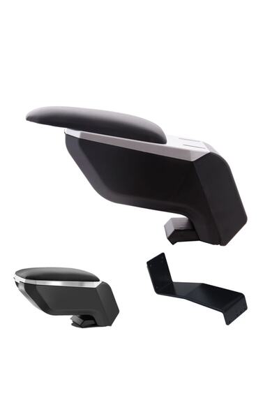 3 Tıkla Hyundai I20 2015-2021 Delmesiz Çelik Ayaklı Gri-siyah Kolçak Kol Dayama