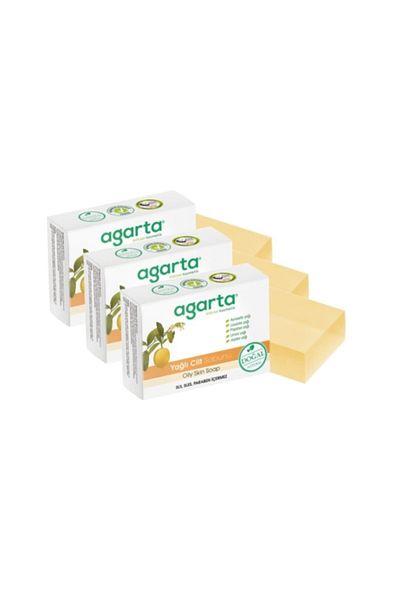 Agarta Natural Oily Skin Soap 150 gr 3 Pieces