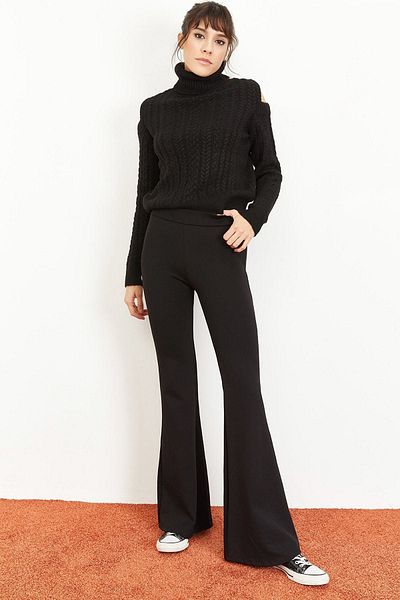 Bianco Lucci Leggings - Schwarz - Mittlerer Bund