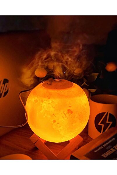 Genel Markalar Led Işıklı Ay Hava Nemlendiricili Gece Lambası