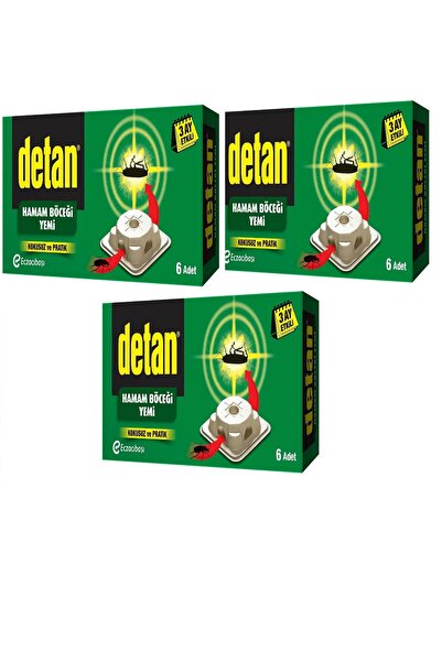 Detan Hamam Böceği Yemi 6'lı X 3 Adet