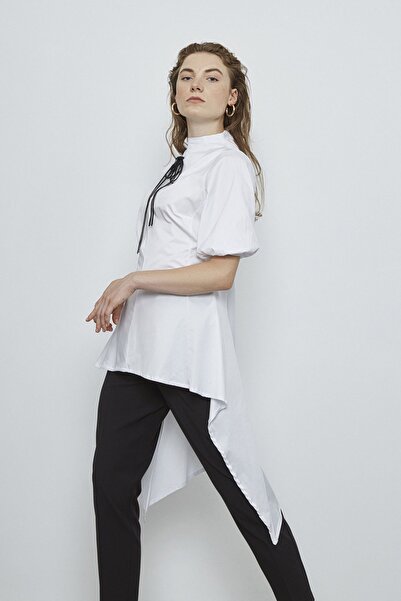 VERDA Women's Stripe Bow Flywheel Tunic