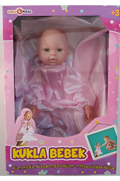 KARATOYS Kukla Bebek Gerçek Yüzlü Pembe